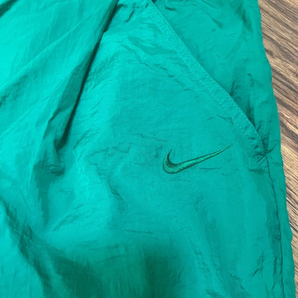 90s NIKE Nylon Track Pants Womens Large Green Vintage - Leisure - unique